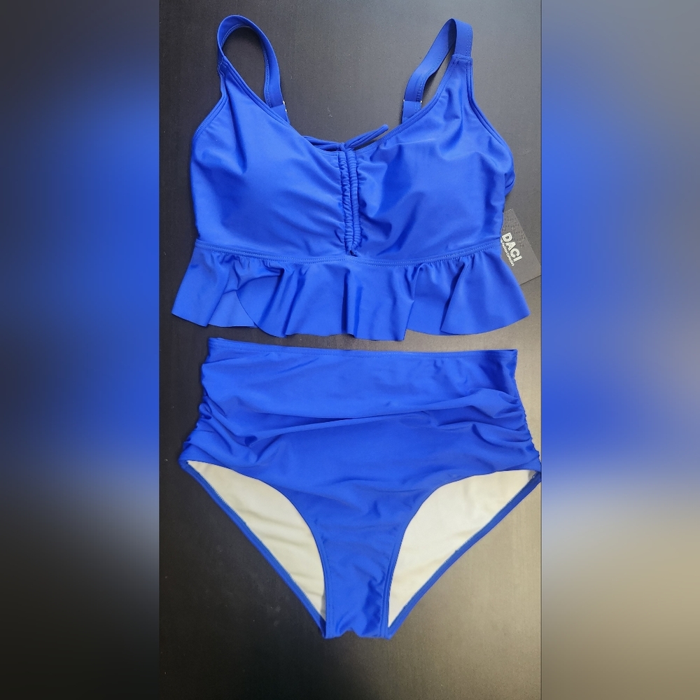 Swimming suit 2 pieces woman, XL, blue